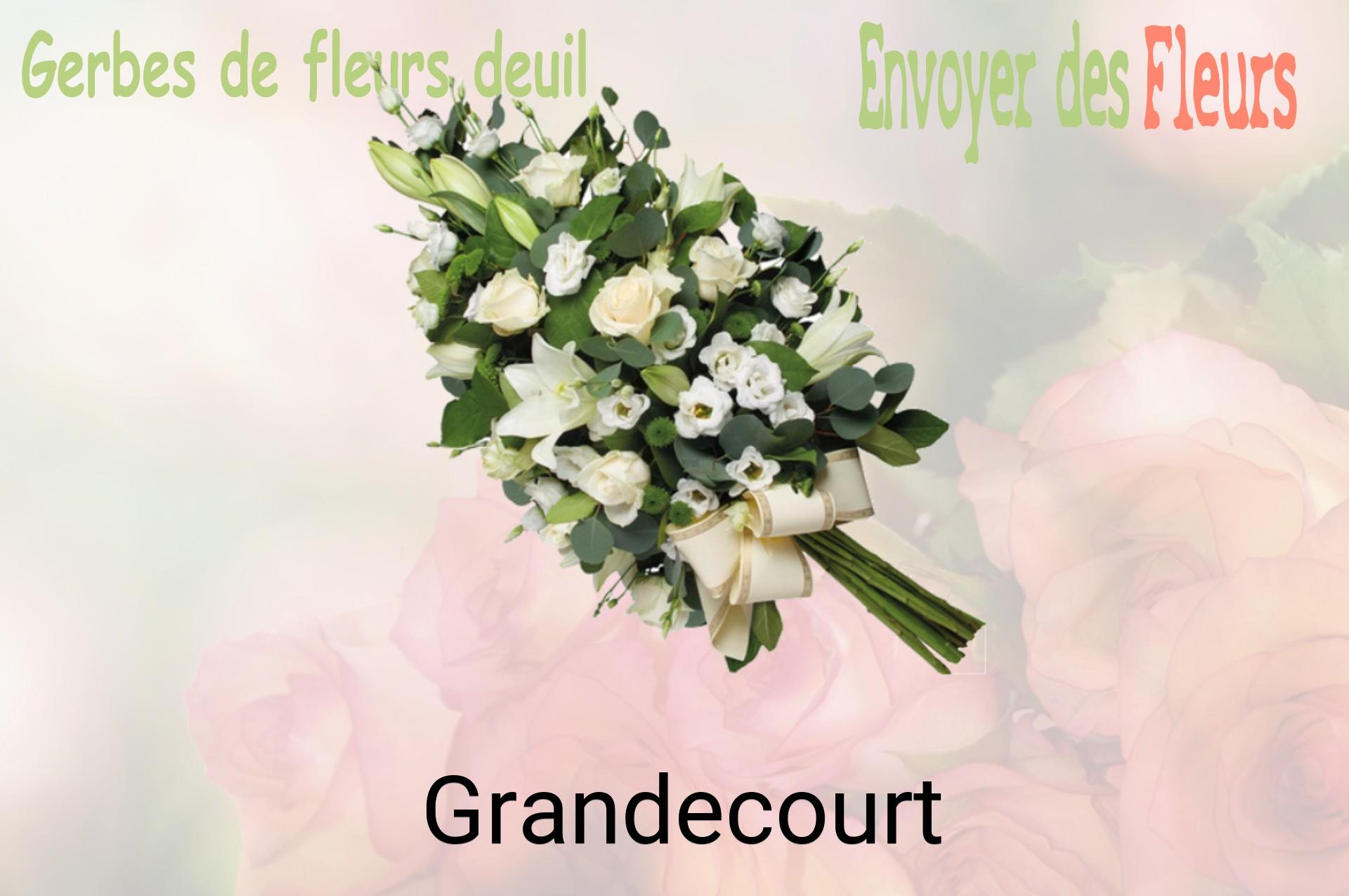 Gerbe de fleurs de deuil livrée à Grandecourt